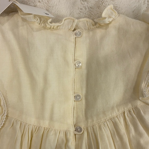 Zara Cream Smocked Sundress with Bishop Sleeves size 4-5 years - Picture 8 of 11